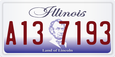 IL license plate A137193
