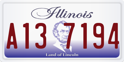 IL license plate A137194