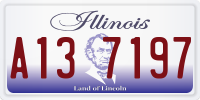 IL license plate A137197