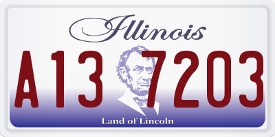 IL license plate A137203