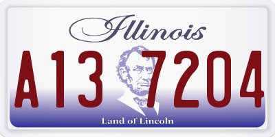 IL license plate A137204