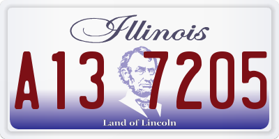 IL license plate A137205