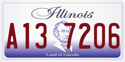 IL license plate A137206