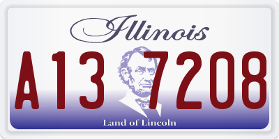 IL license plate A137208