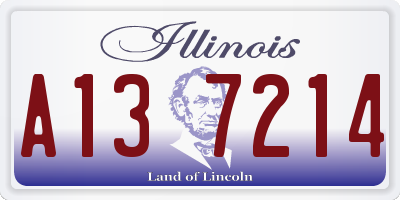 IL license plate A137214