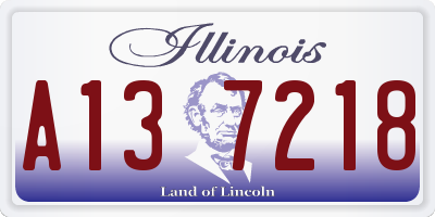 IL license plate A137218