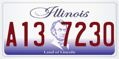 IL license plate A137230