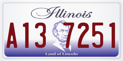 IL license plate A137251