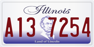 IL license plate A137254