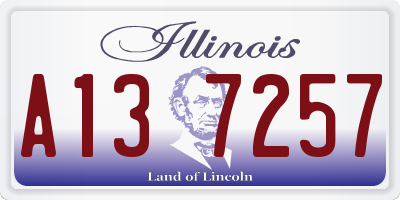 IL license plate A137257