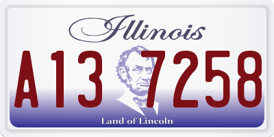 IL license plate A137258