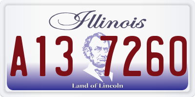 IL license plate A137260