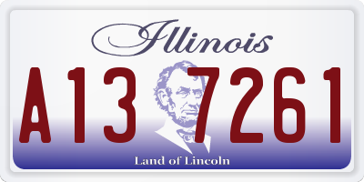 IL license plate A137261