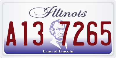 IL license plate A137265