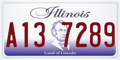 IL license plate A137289