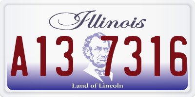 IL license plate A137316