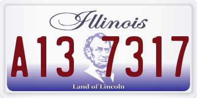 IL license plate A137317