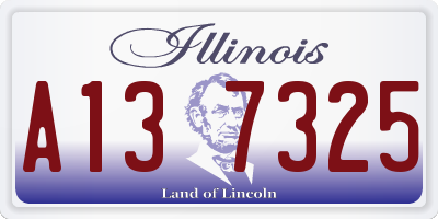 IL license plate A137325