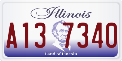IL license plate A137340