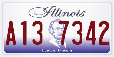 IL license plate A137342