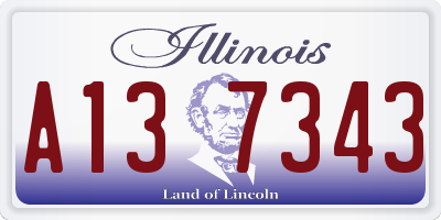 IL license plate A137343