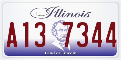 IL license plate A137344