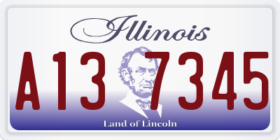 IL license plate A137345