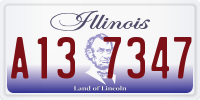 IL license plate A137347