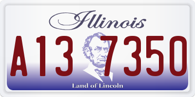 IL license plate A137350