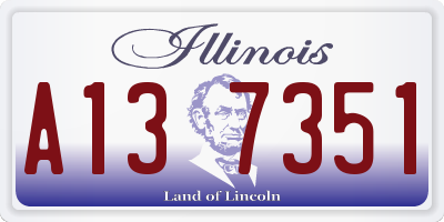 IL license plate A137351