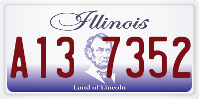 IL license plate A137352