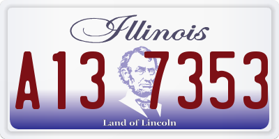 IL license plate A137353