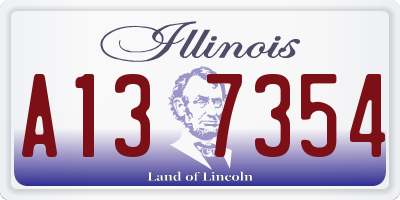 IL license plate A137354