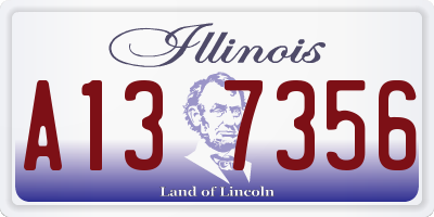 IL license plate A137356