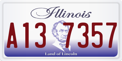 IL license plate A137357