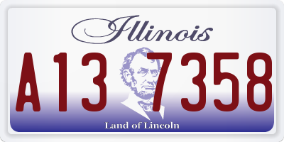 IL license plate A137358