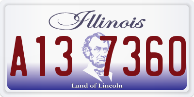 IL license plate A137360