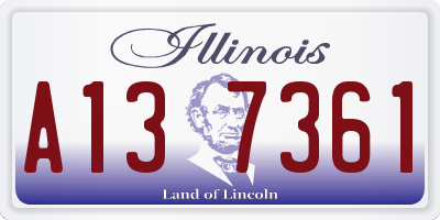IL license plate A137361