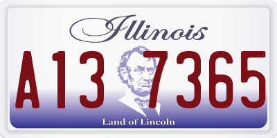 IL license plate A137365