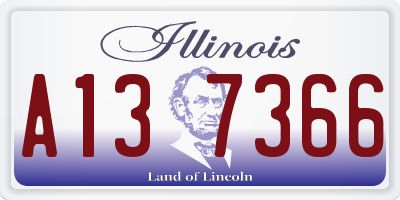 IL license plate A137366