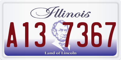 IL license plate A137367