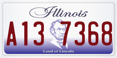IL license plate A137368