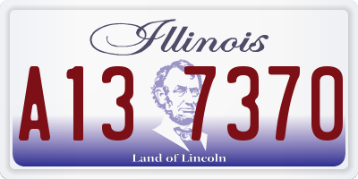 IL license plate A137370