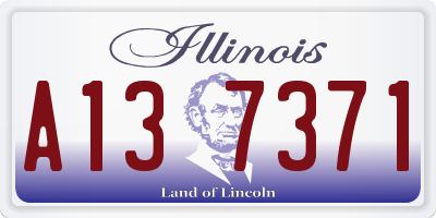 IL license plate A137371