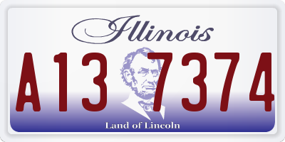 IL license plate A137374