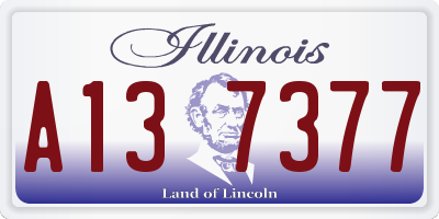 IL license plate A137377