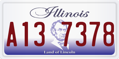 IL license plate A137378