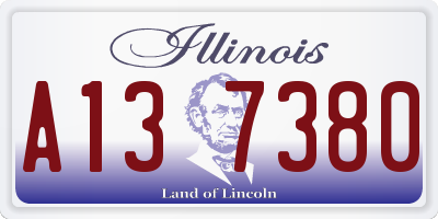 IL license plate A137380