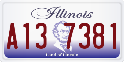 IL license plate A137381