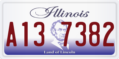 IL license plate A137382